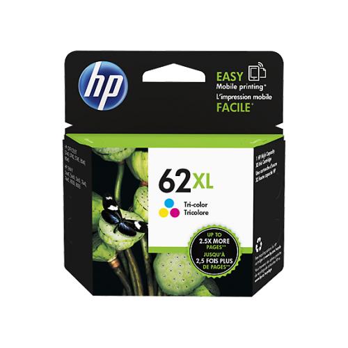 HP 62XL Ink Cartridge, HP C2P07AN, Tri-color, Remanufactured